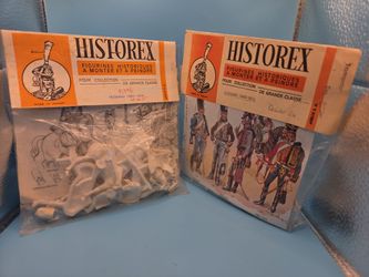 Lot X2 Historex Figurines Hussard 1(contact info removed) Officer/Trumpeter RARE