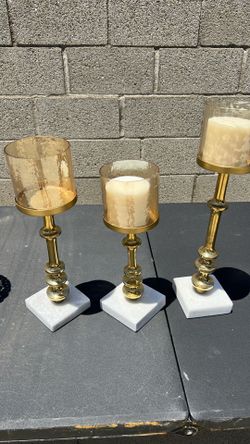 Three candle holders