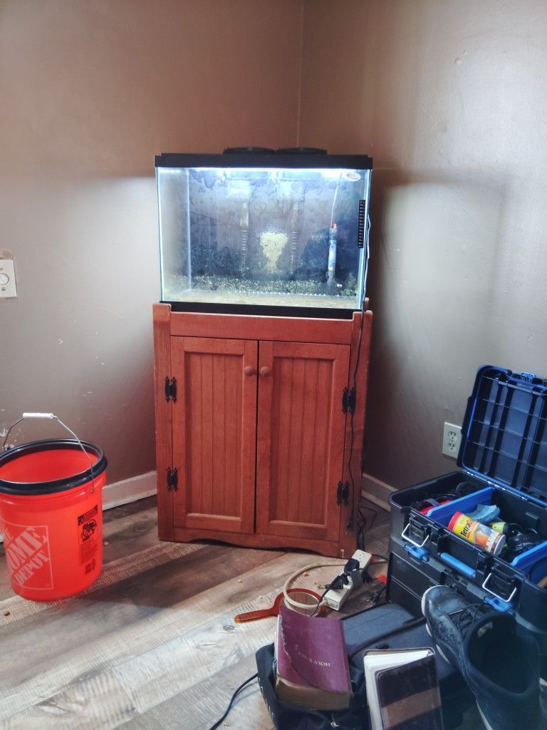 20gallon Aquarium With Stand, 2filters, Heater