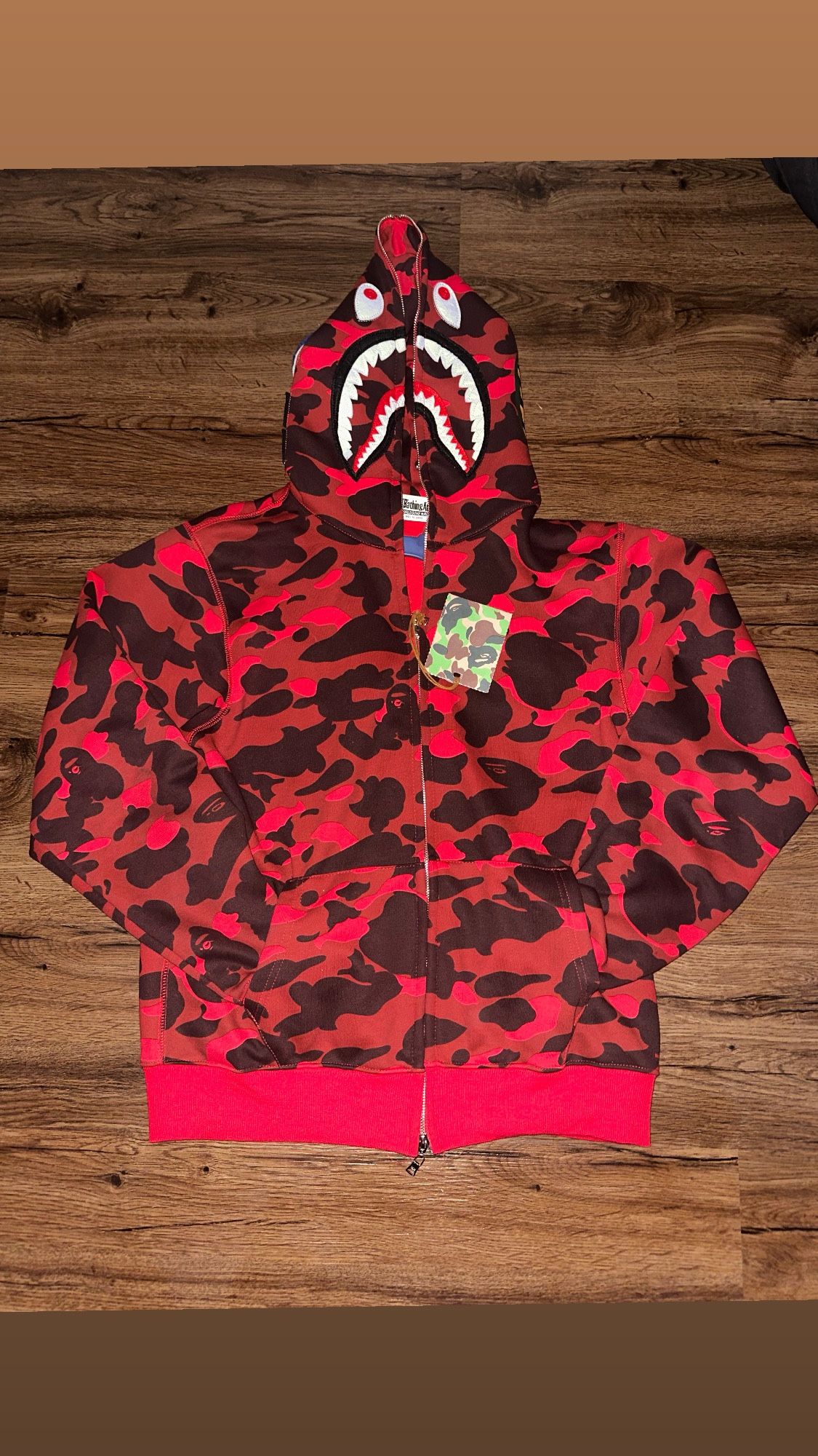 Bape Hoodie Red