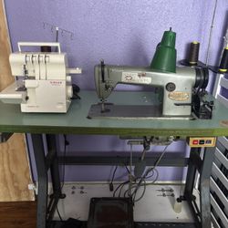 Majestic Sewing Machine And Singer Finishing Touch