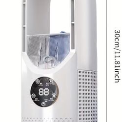 NEW BLUE Portable Bladeless Fan with Water Mist