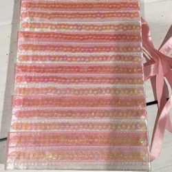 Pink Ribboned 🎀 Sequined Journal 💗