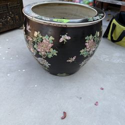 Black Antique Chinese Pot