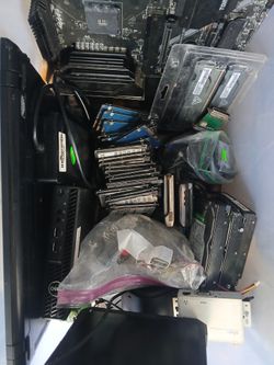 Huge Computer Parts Lot – Motherboards, RAM, Storage, Chips, and More