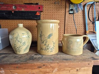 Vintage Stoneware Crock containers vases butter churn