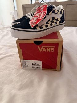 Vans Old Skool Primary Check Black/White Size 12