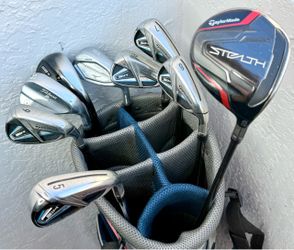Golf Club Set TaylorMade Mizuno Titleist + Bushnell Tour V5 & Bag