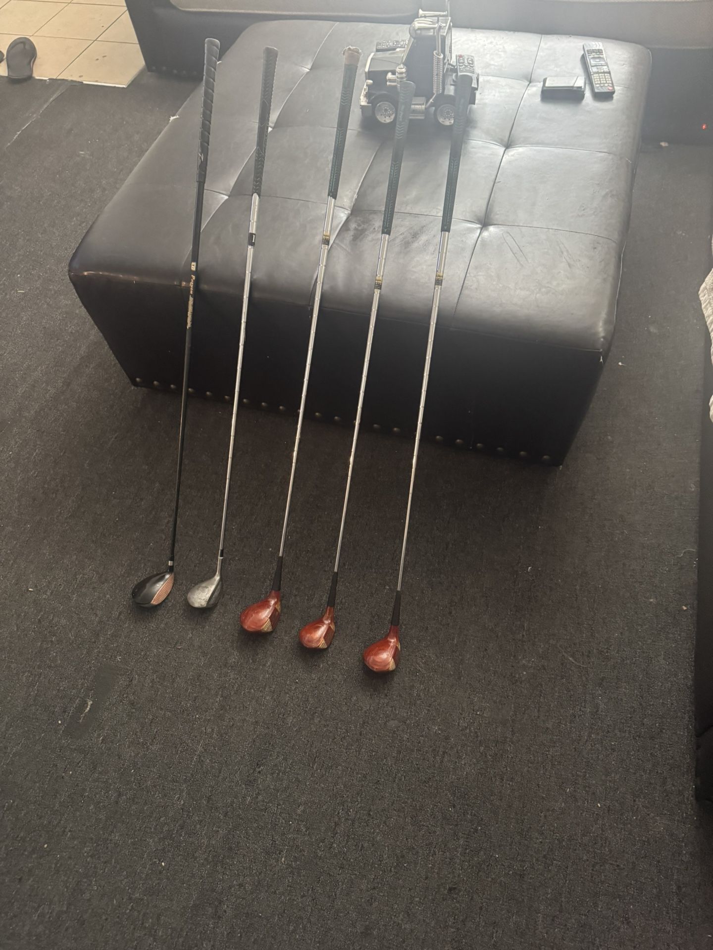 Golf Clubs…bags…some Balls And Some Tees
