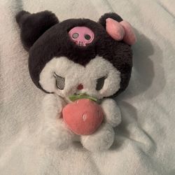 kuromi plush with strawberry