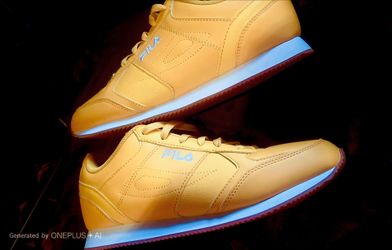 Fila Yellow Low-Top Sneakers