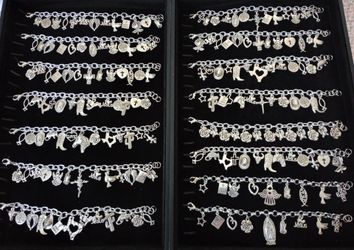 Silver-Tone Charm's Bracelets asking $20 each