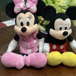 Mickey & Minnie Mouse Stuffed Animals