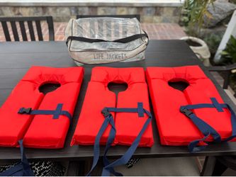 Three pack adult type ll life vest , lifejacket