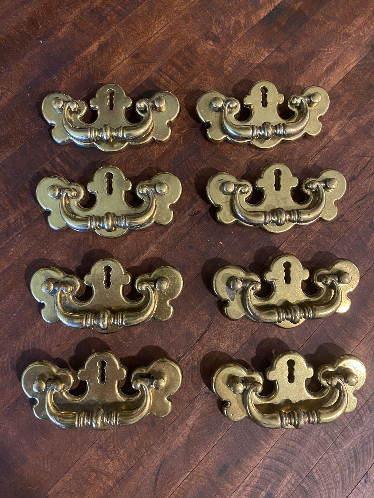 Vintage brass drawer hardware/handles