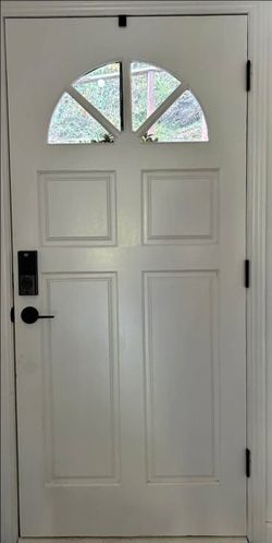 Exterior wood door