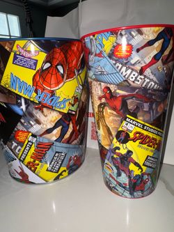 NEW! Cinemark Spider-man Brand New Day Popcorn Bucket + Drink Cup