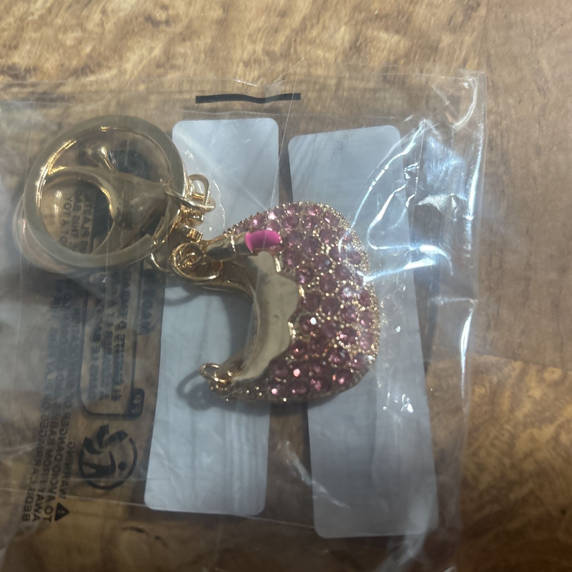 Cute Pink Bling Keychain