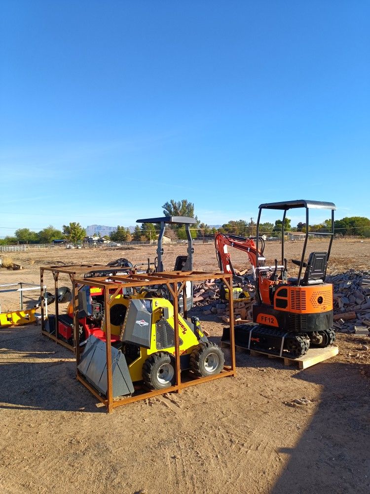 Brand New Mini Skid Steer Bobcat And Mini Excavator