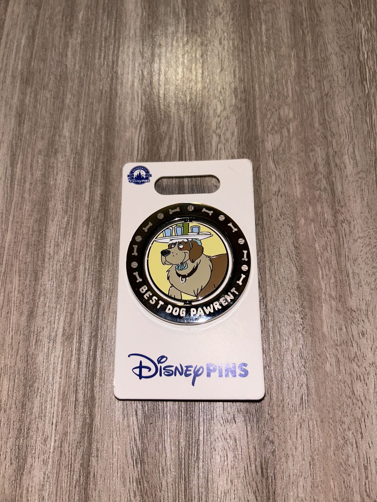 New Disney Pin Peter Pan BEST DOG PAWRENT Spinner Nana Disneyland