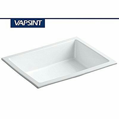 VAPSINT Bathroom Sink, Rectangular Porcelain White Ceramic Under Counter