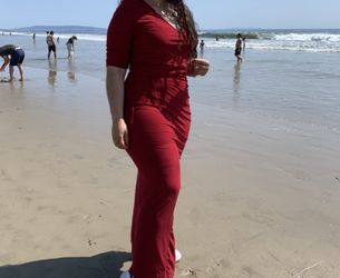 Red Two Piece Plus Size 
