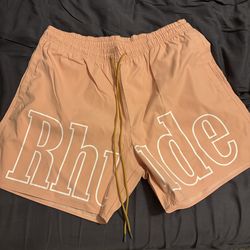 Brand New Rhude XXL Salmon Swim Trunks