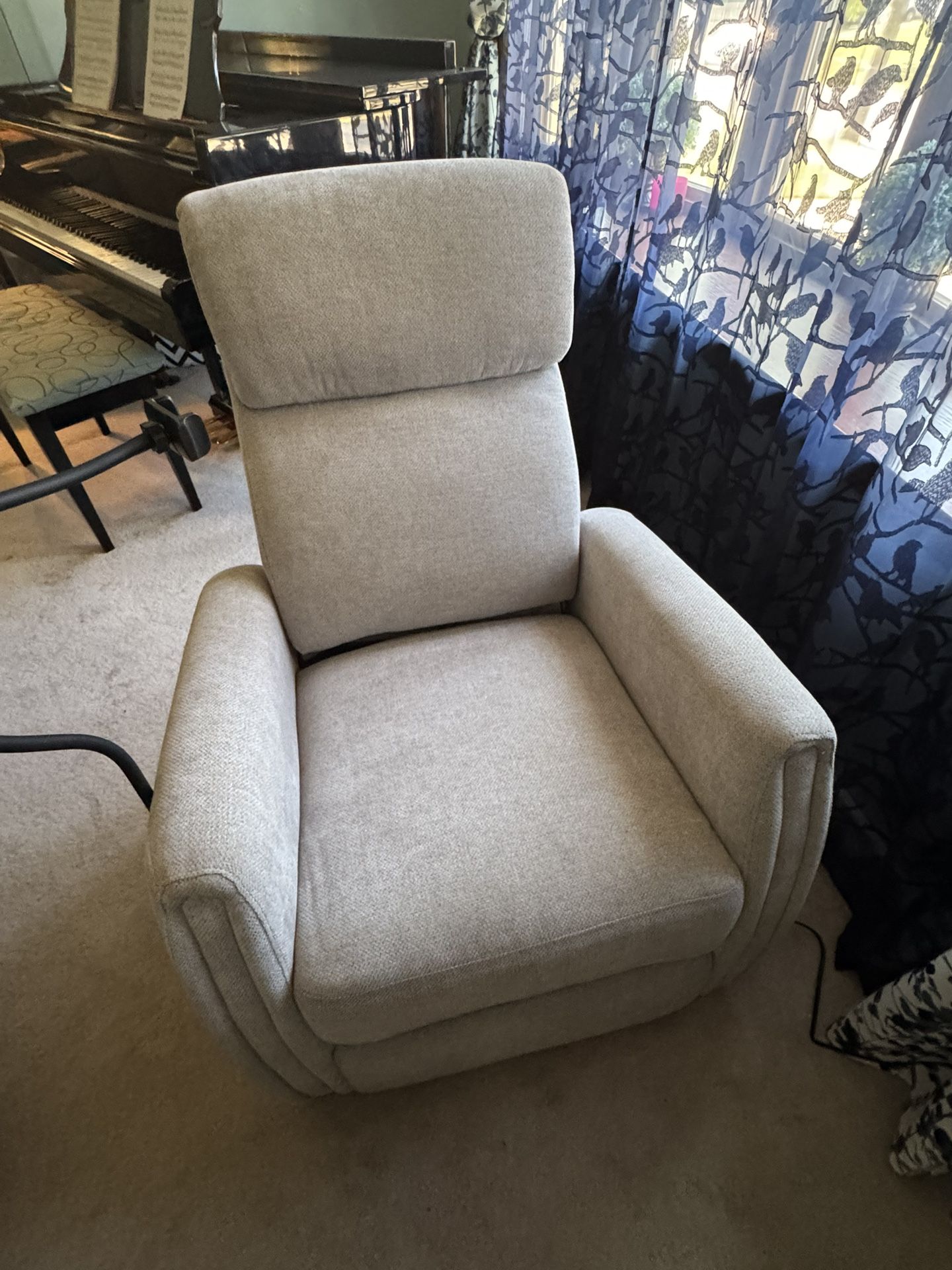 Gray Reclining, Swivel, Rock, Electric Chair