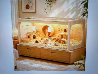Brand new 32” large wooden hamster cage with lock & ventilation