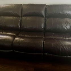 Leather Recliner Sofa 