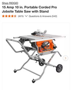 Rigid table saw