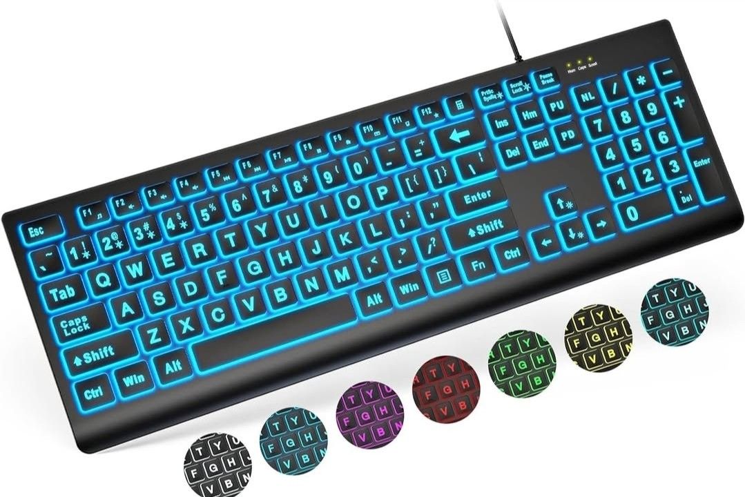Large Print Backlit Keyboard