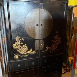 Hand Painted Armoire Cabinet