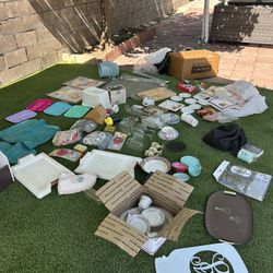 Huge random lot bundle kitchen dinner ware glasses cups mugs Christmas bath plates dinning decor and more $30