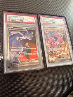 Team rockets Pokemon Mewtwo and nidoking
