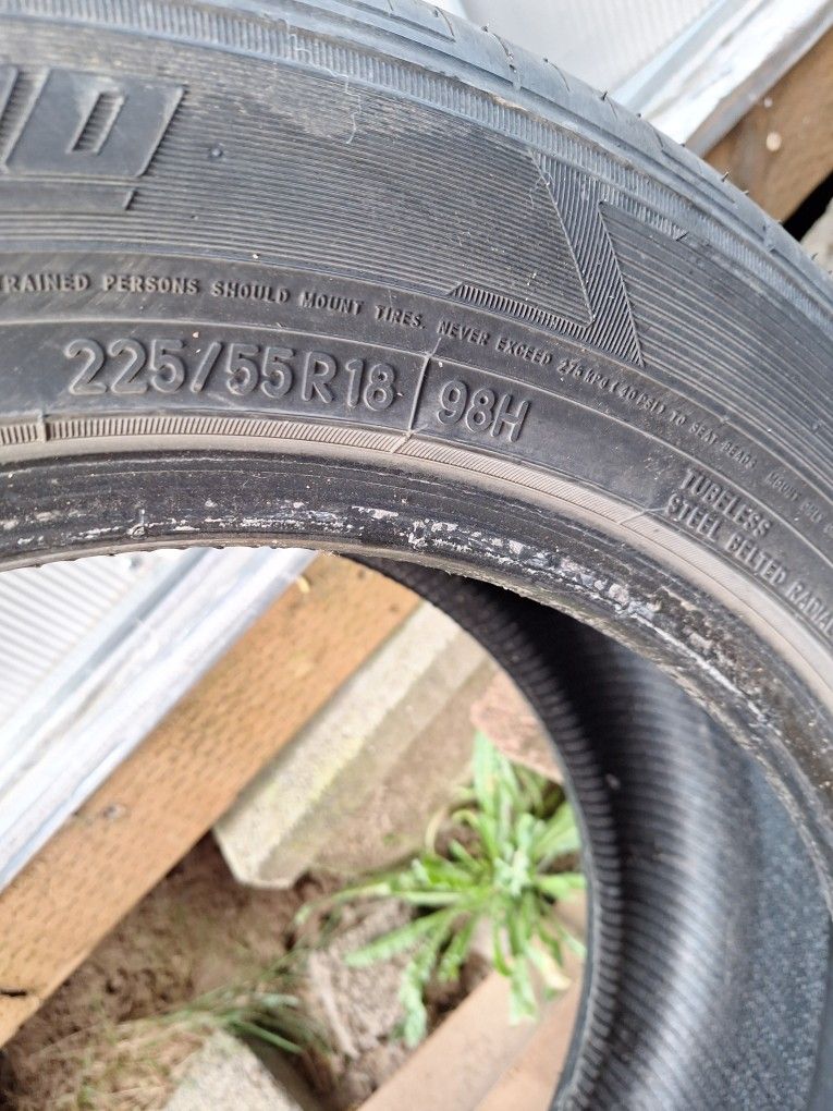 2  P225x55R18  Tires
