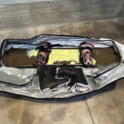 Solomon snowboard, Burton Bindings, Boats, Googles, Carrying Case