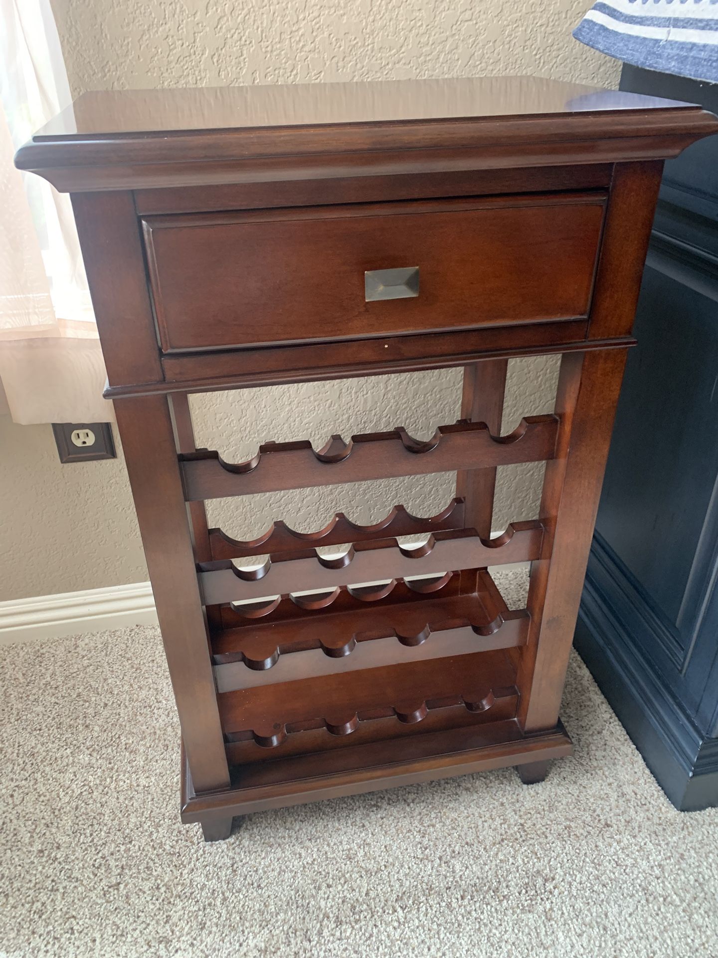 16 Bottle Wine Rack With Drawer