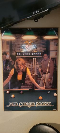 Miller Genuine Draft MGD Corner Pocket Poster
