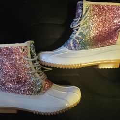 Rainbow Rain Boots 