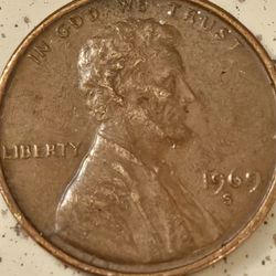 1969 Penny S mint Mark Error MAKE AN OFFER