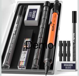 Nicpro MP2000 1.3mm Metal Mechanical Pencil Set with Case (Orange)