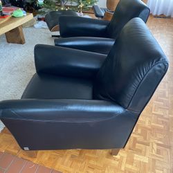 Italian Made Leather Club Chairs Calia