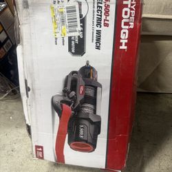 Hyper Tough 5500 lb 12V DC Electric UTV Winch with 50ft. Synthetic Rope and Mounting Bracket