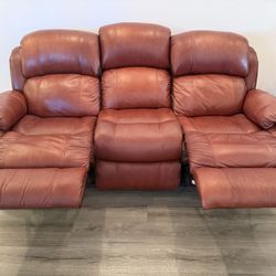 Leather Reclining Sofa