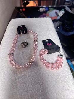 Paparazzi Pink Pearl Jewelry Set