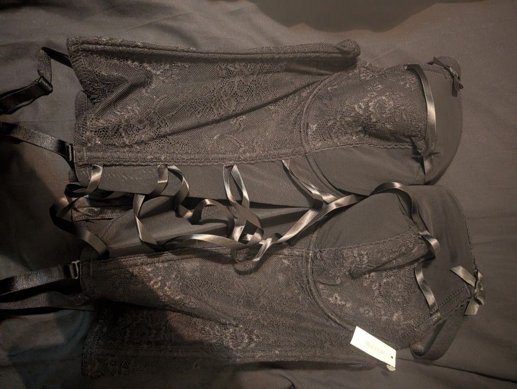 Brand New Black Adore Me Corset Bra 40DD