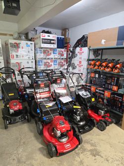 Brand new power Equipment 
Lawnmowers $375 to $1339
Chainsaws & Backpack $349
Weedwakers $179