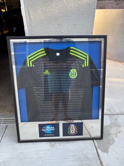 Vintage Mexican National Soccer Team Jersey / Budlight promo Frame