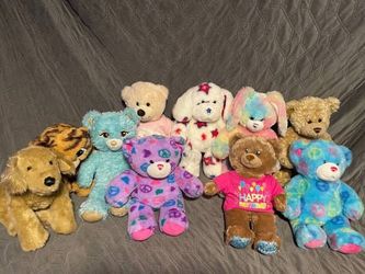 Lot Of 10 Build-A-Bear Plush Toys